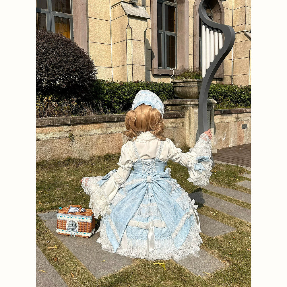 Hello Princess Lolita - Tajiya - Plus-Size Lolita Dress with Layered Lace Trim