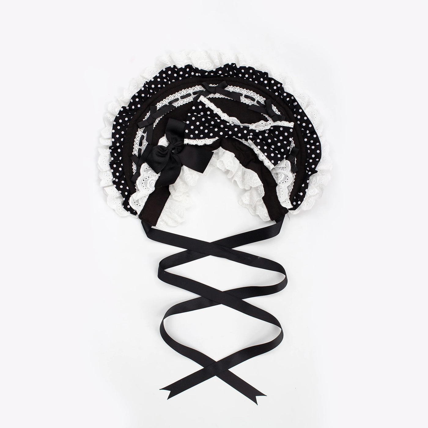 RainbowCat - Rabbit Princess Island - Polka-Dot Lace Bonnet / Headband
