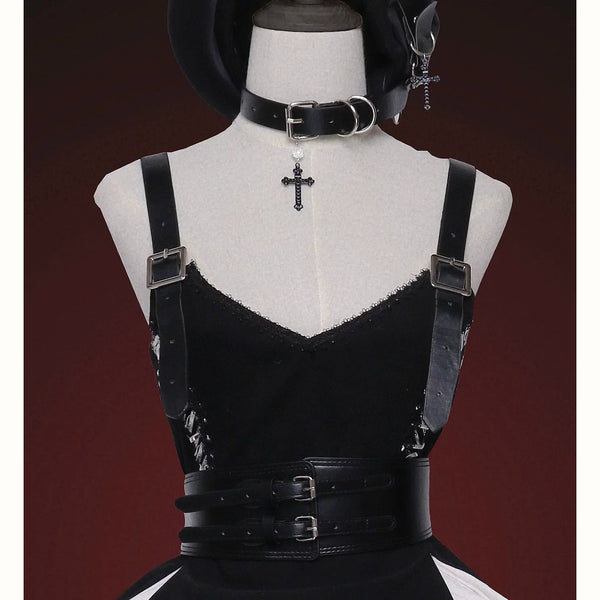 Caged Bird Hotel - Stockholm Lover - Gothic Collar / Arm Band / Waist Cincher with Buckle Straps