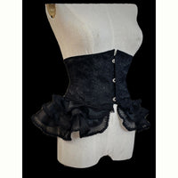 Caged Bird Hotel - Court Gothic - Boned Waist Cincher with Silver Closures - Small (56~80cm); in stock and ships quickly. If urgently needed, contact customer service!!