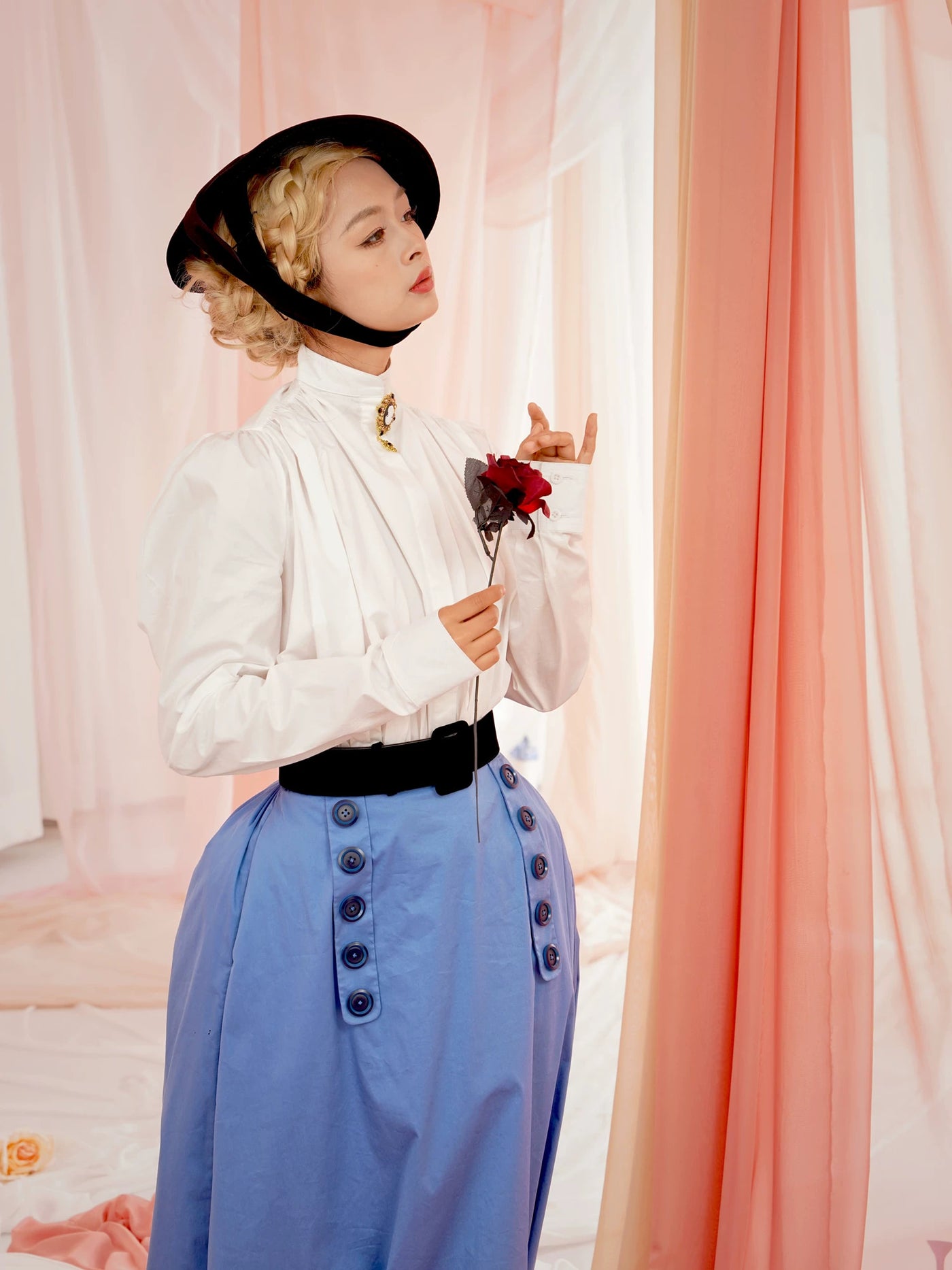 LACE GARDEN - Edwardian Pleats - Blouse, Skirt or Coordinated Set with Layered Pleats
