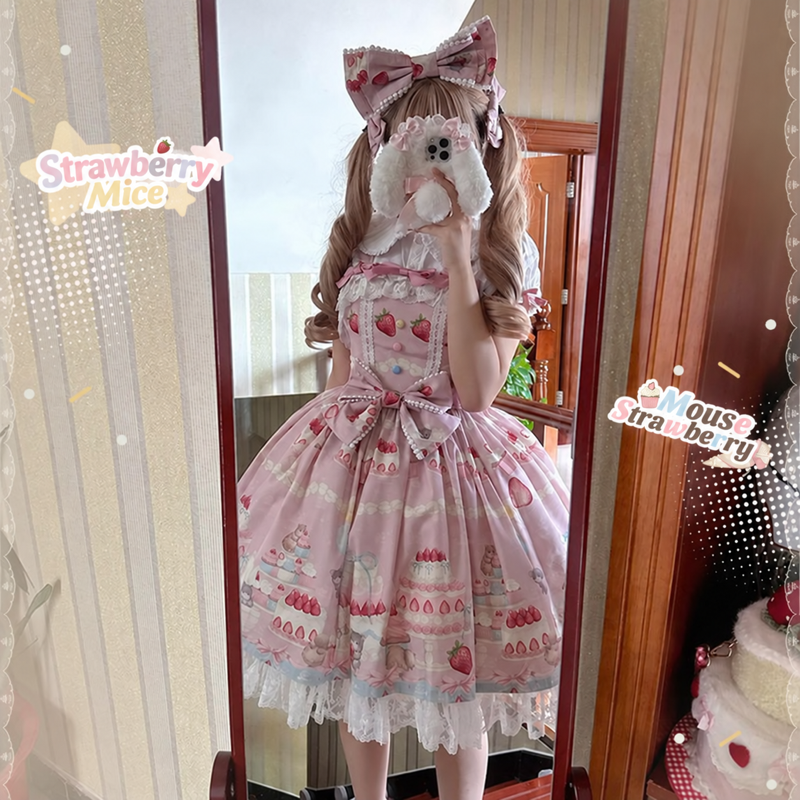 Doll and Bear - Strawberry Mice - Sweet Lolita JSK and Accessories - product detail 3