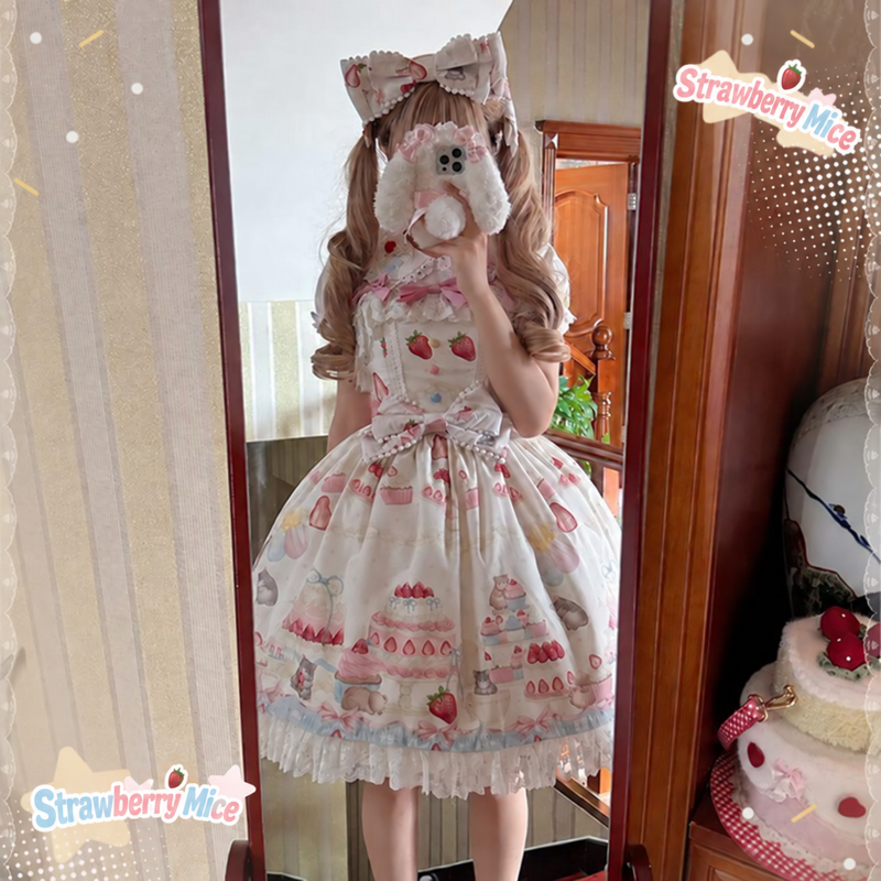 Doll and Bear - Strawberry Mice - Sweet Lolita JSK and Accessories - product detail 4