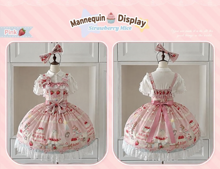 Doll and Bear - Strawberry Mice - Sweet Lolita JSK and Accessories - product detail 12