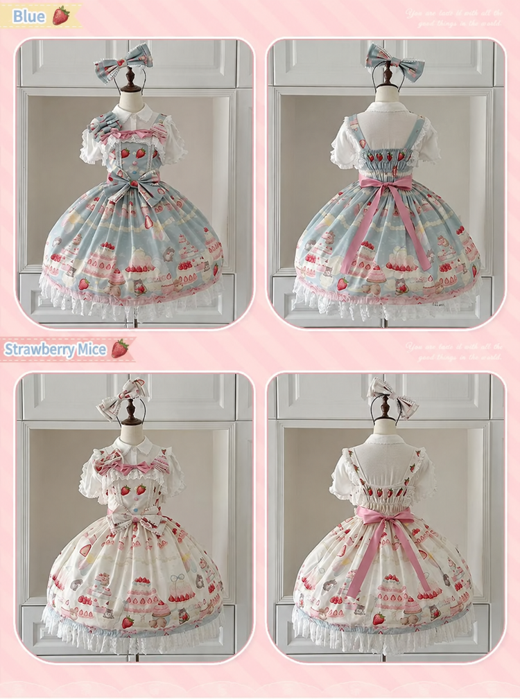 Doll and Bear - Strawberry Mice - Sweet Lolita JSK and Accessories - product detail 13