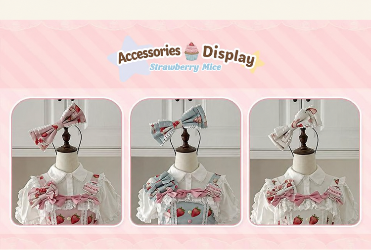 Doll and Bear - Strawberry Mice - Sweet Lolita JSK and Accessories - product detail 14