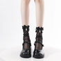 Black Pearl Bow Ankle / One Size