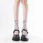 Gray Pearl Bow Ankle / One Size