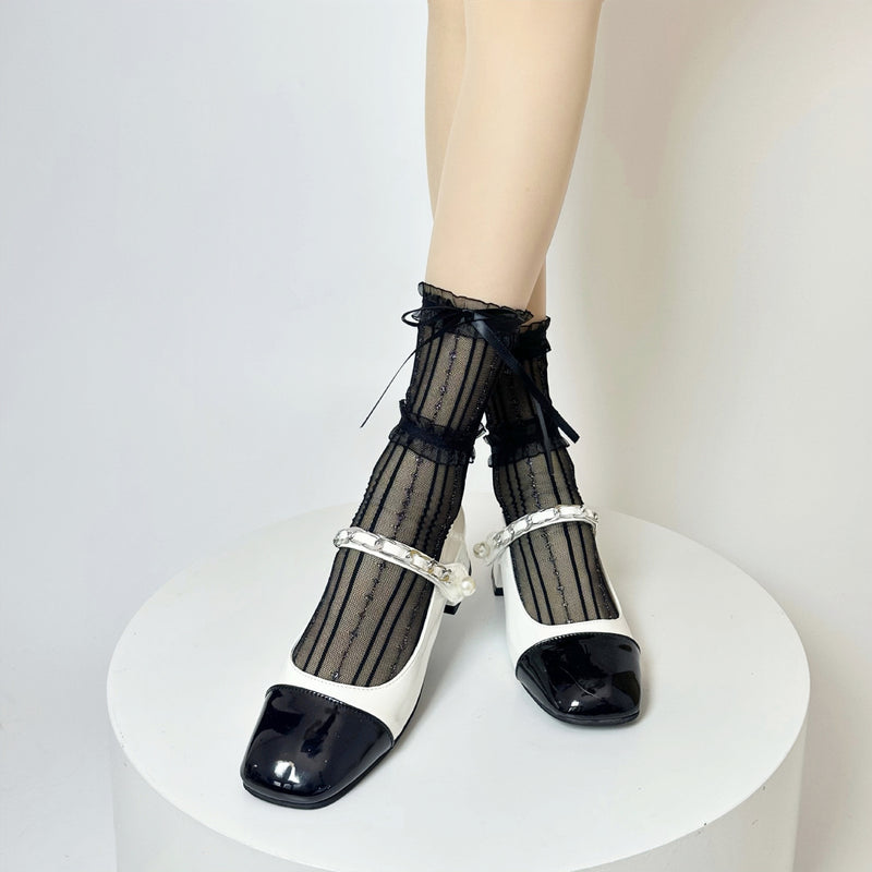 LolitaFetch Essentials Ballet Lace Bow Calf Socks - image 16