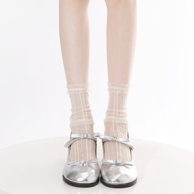 LolitaFetch Essentials Ballet Lace Bow Calf Socks - image 25