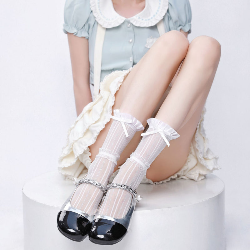 LolitaFetch Essentials Ballet Lace Bow Calf Socks - image 35