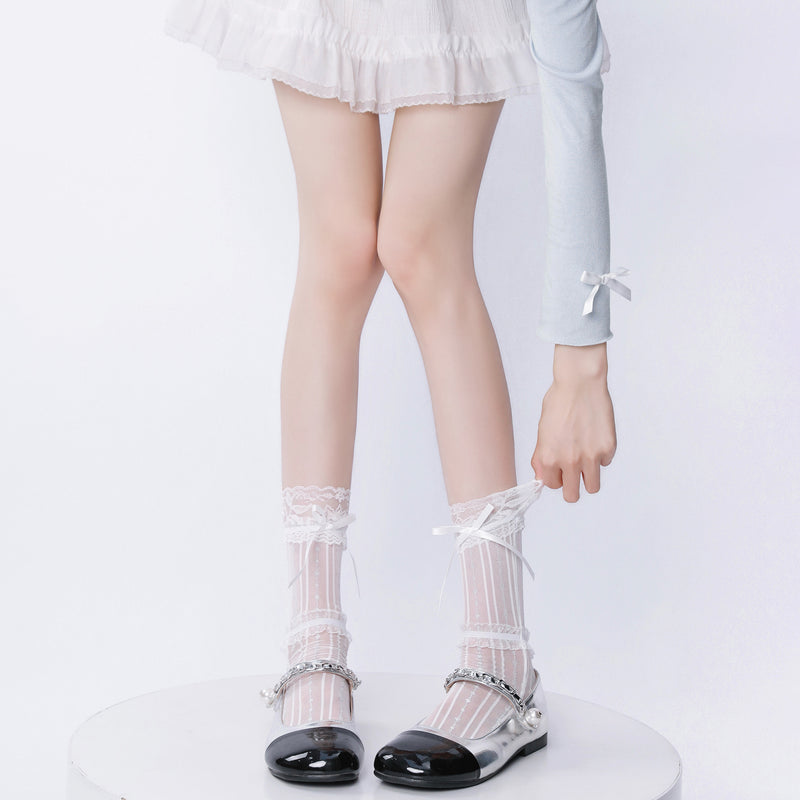 LolitaFetch Essentials Ballet Lace Bow Calf Socks - image 36