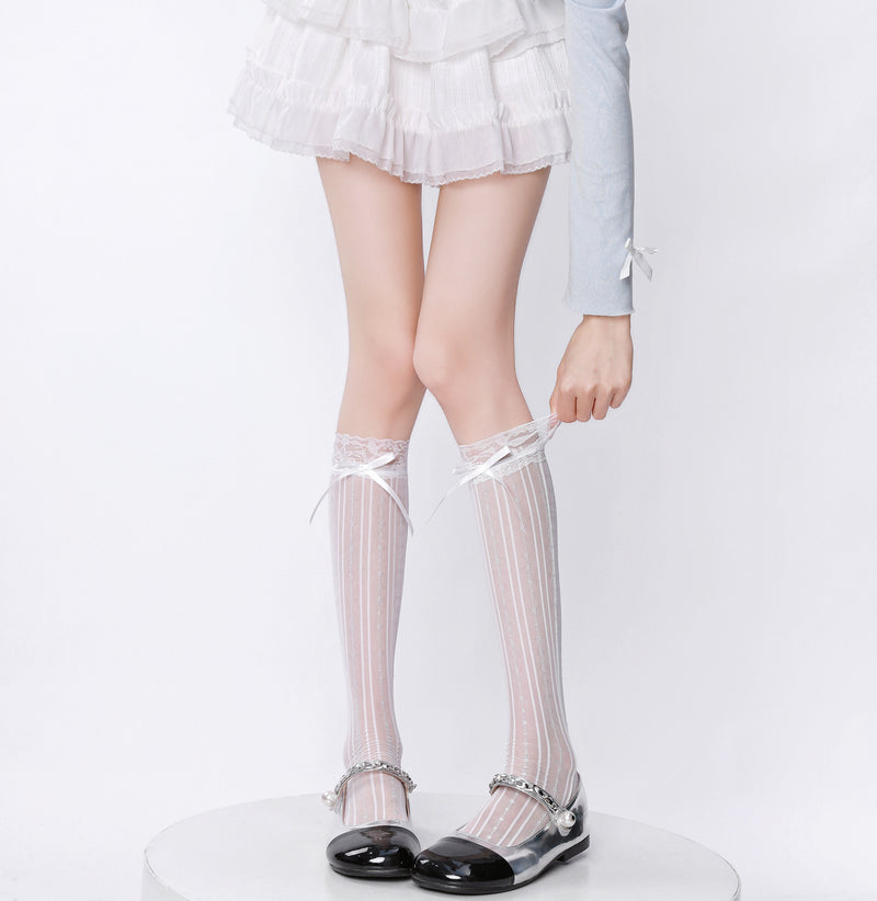 LolitaFetch Essentials Ballet Lace Bow Calf Socks - image 37