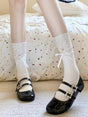 White Lace Bow Ankle / One Size
