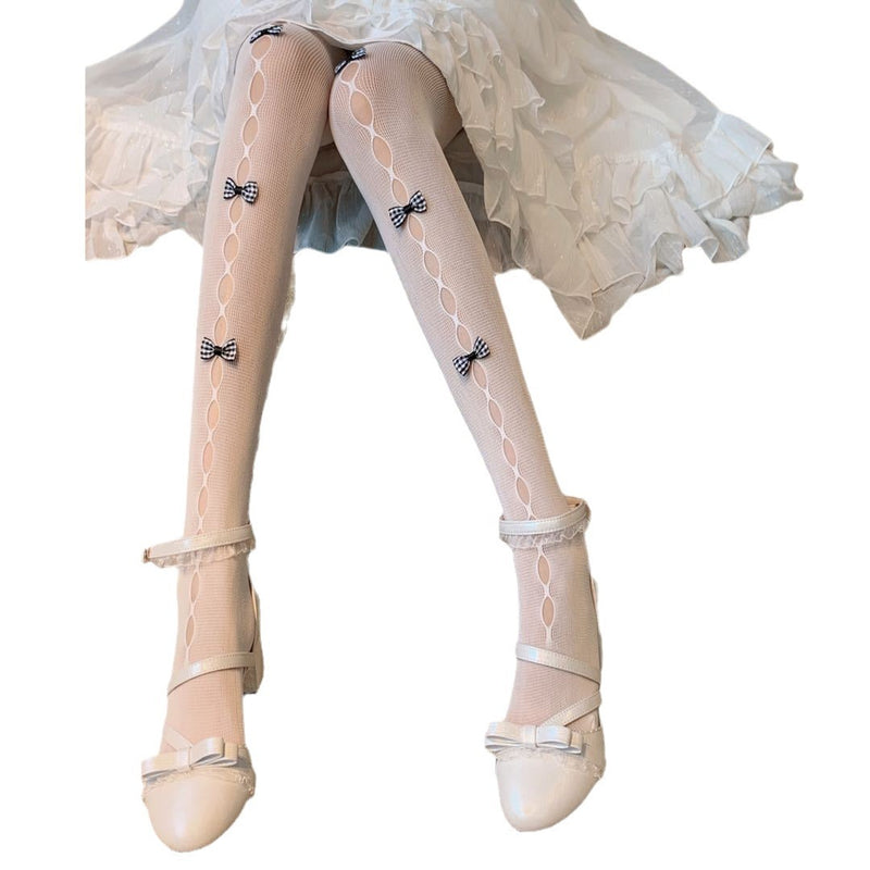 LolitaFetch Essentials Bow Hollow-Out Tights - image 5