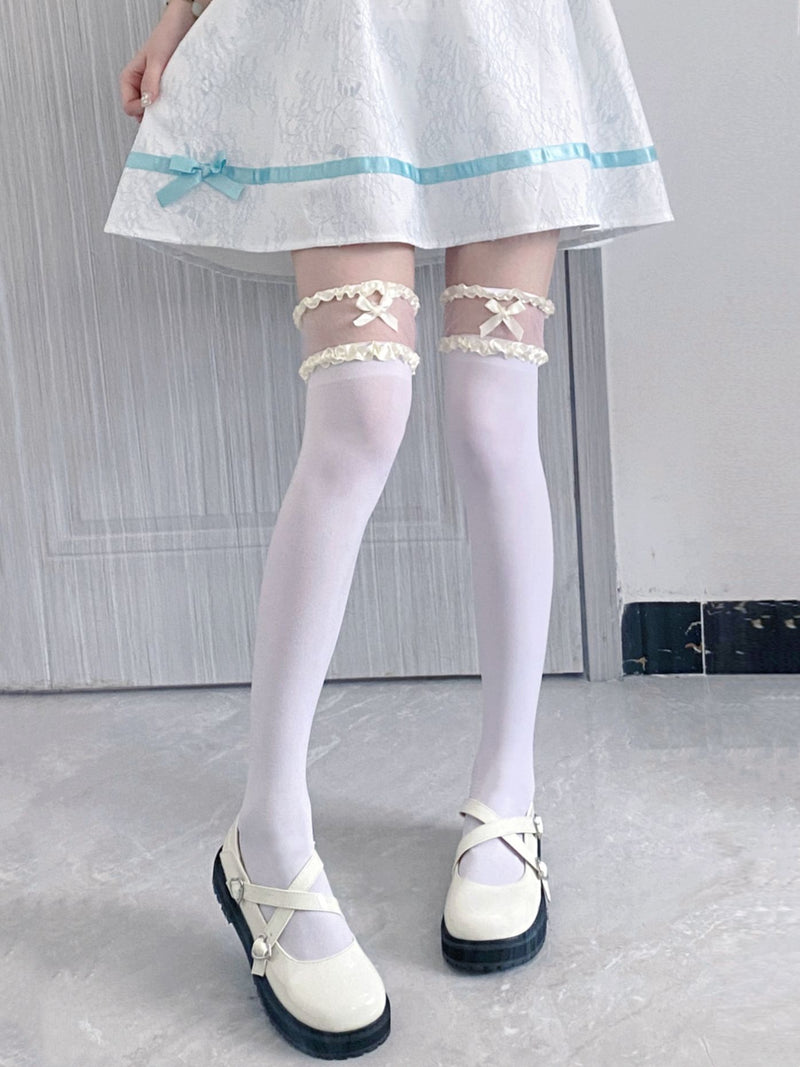 LolitaFetch Essentials Bow Lace Sheer Crew Socks - image 16