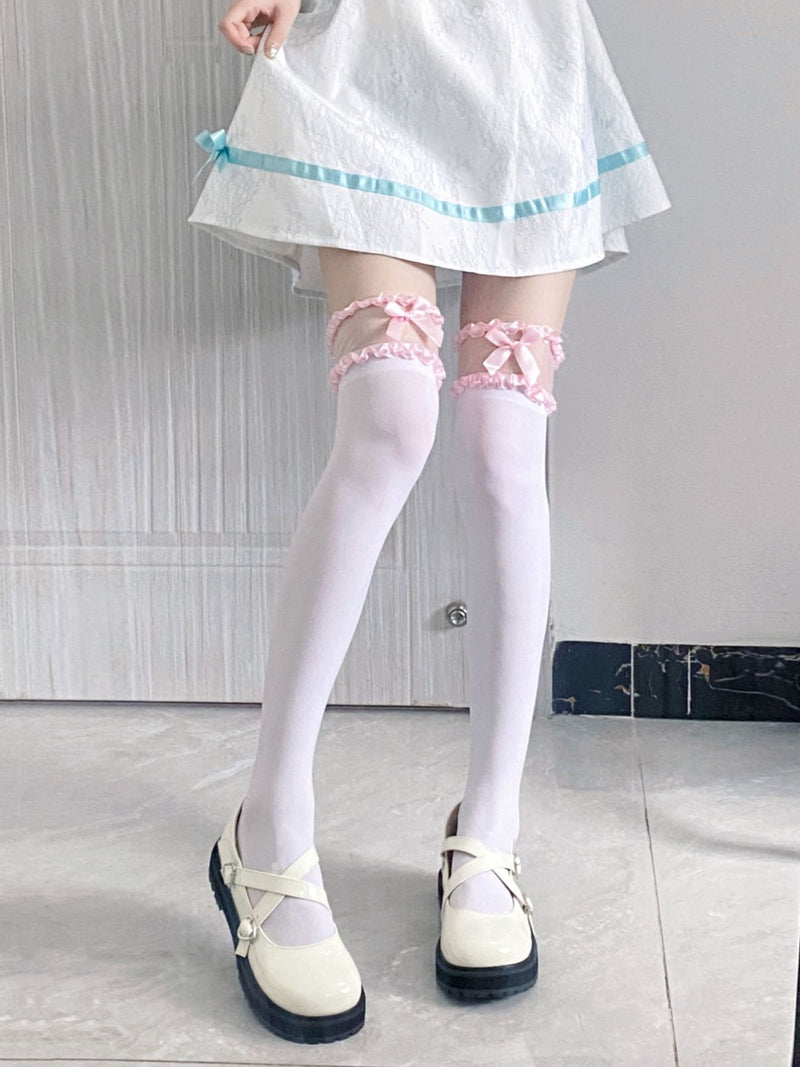 LolitaFetch Essentials Bow Lace Sheer Crew Socks - image 17