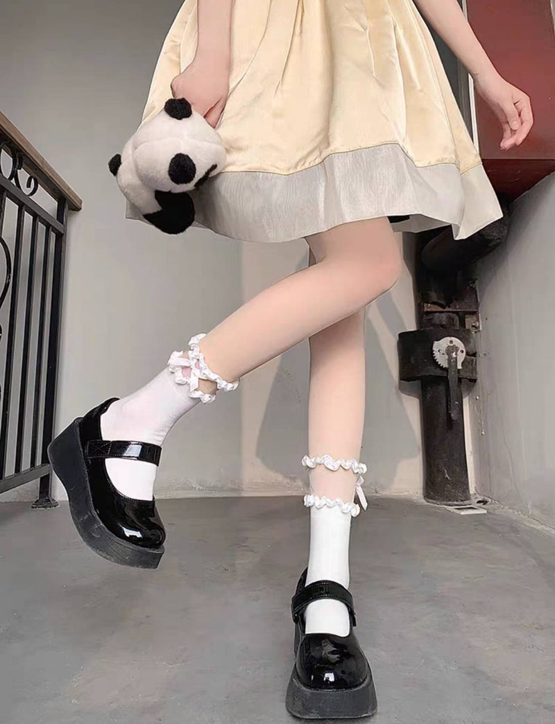 LolitaFetch Essentials Bow Lace Sheer Crew Socks - image 22
