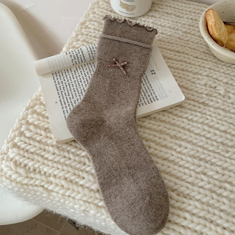 LolitaFetch Essentials Bow Wool Fleece-Lined Crew Socks - image 10