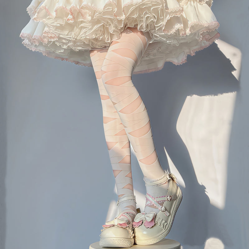 LolitaFetch Essentials Crisscross Strap Tights - image 3