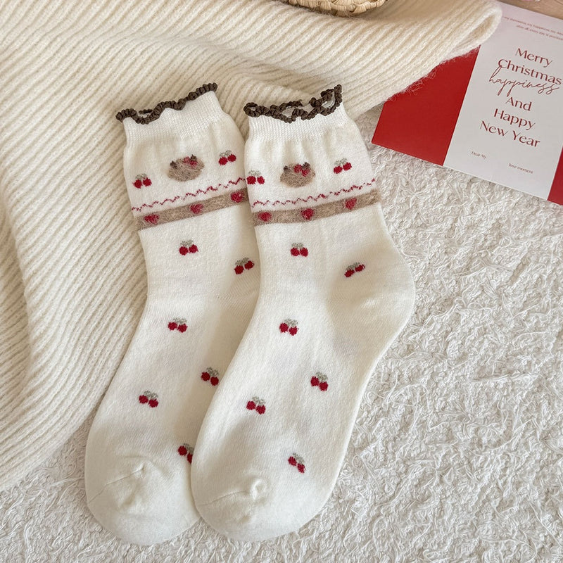 LolitaFetch Essentials Flocked Puppy Bow Fleece-Lined Crew Socks - image 9