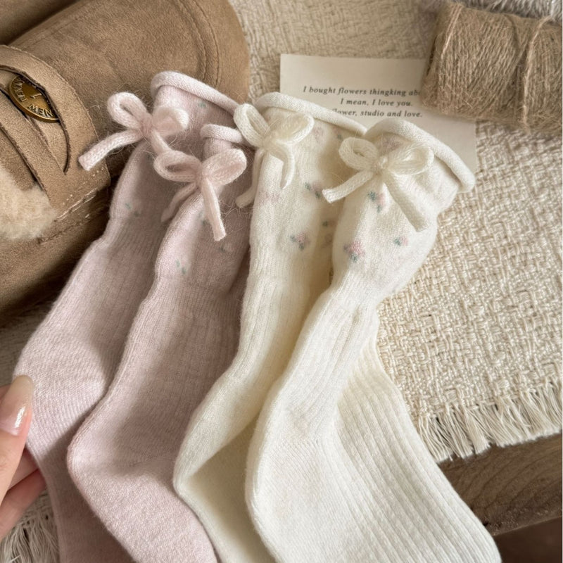 LolitaFetch Essentials Heart Bow Fleece-Lined Sleep Socks - image 4
