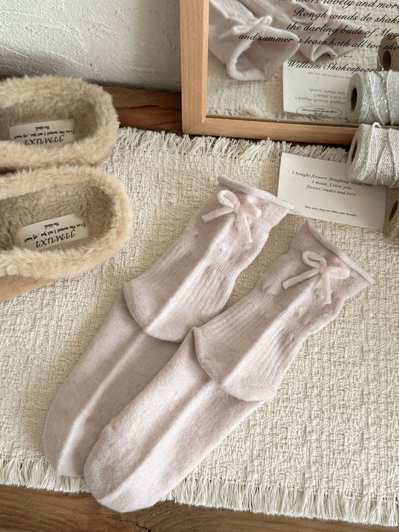 LolitaFetch Essentials Heart Bow Fleece-Lined Sleep Socks - image 7