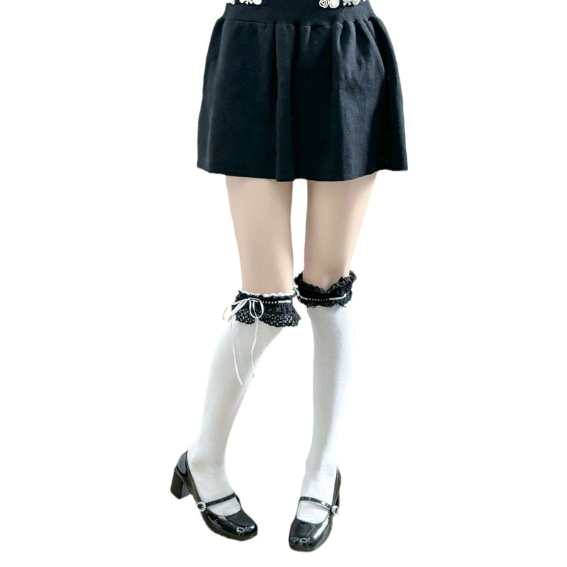 LolitaFetch Essentials Lace Bow Over-the-Knee Socks - image 5