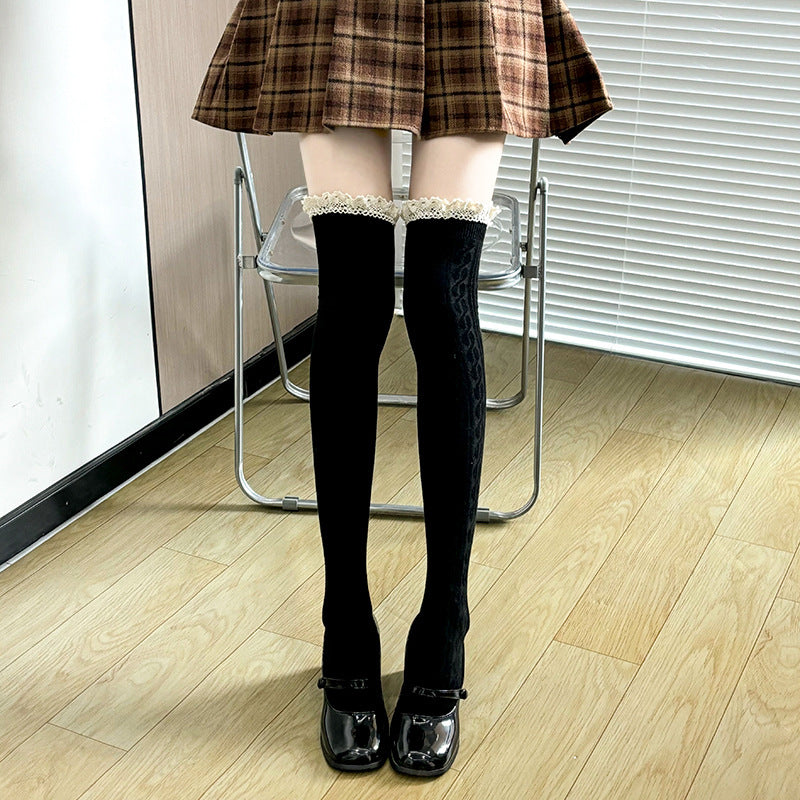 LolitaFetch Essentials Lace Bow Over-the-Knee Socks - image 7