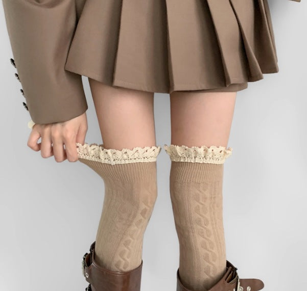 LolitaFetch Essentials Lace Bow Over-the-Knee Socks - image 10