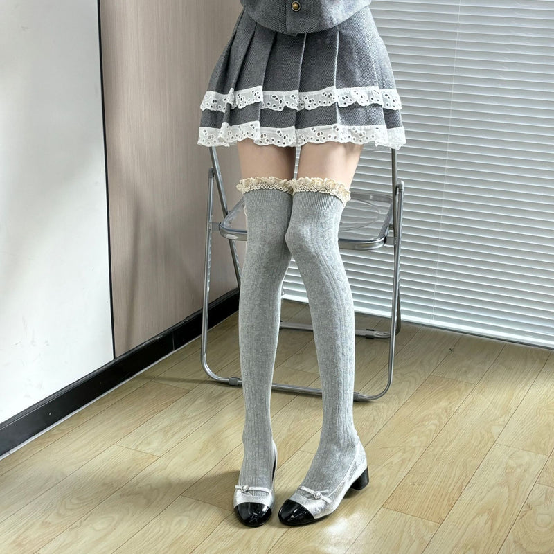 LolitaFetch Essentials Lace Ruffle Over-the-Knee Socks - image 4