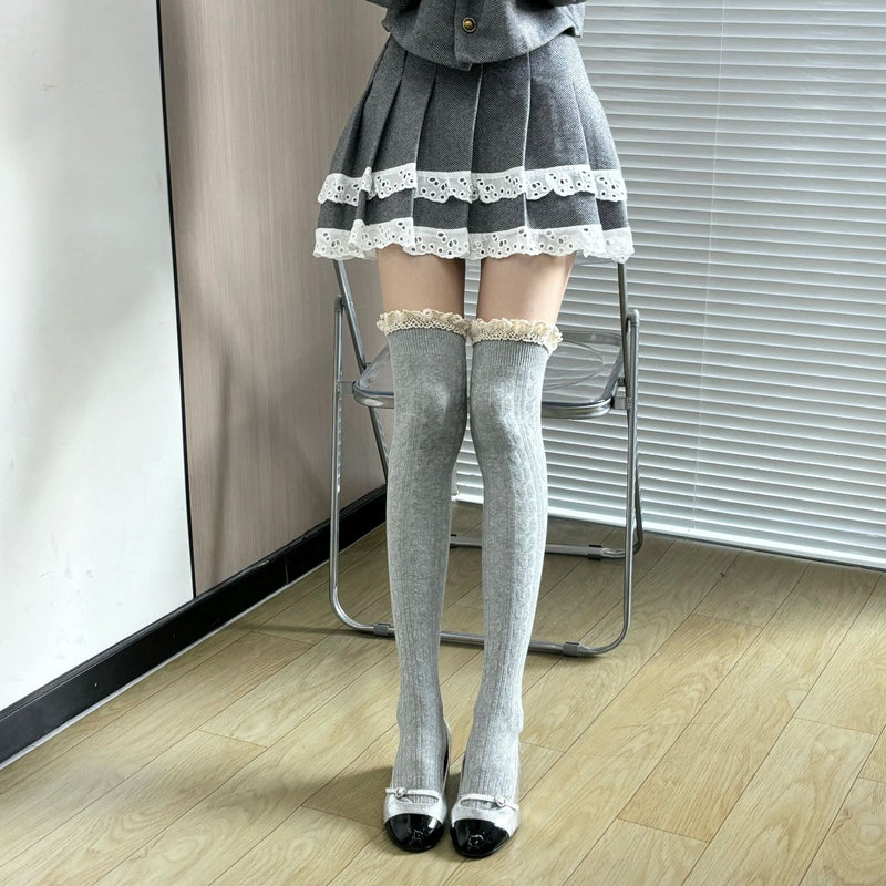 LolitaFetch Essentials Lace Ruffle Over-the-Knee Socks - image 9