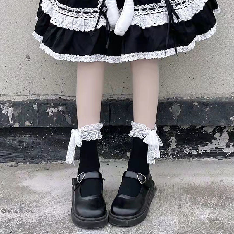 LolitaFetch Essentials Lace Trim Crisscross Strap Socks - image 8