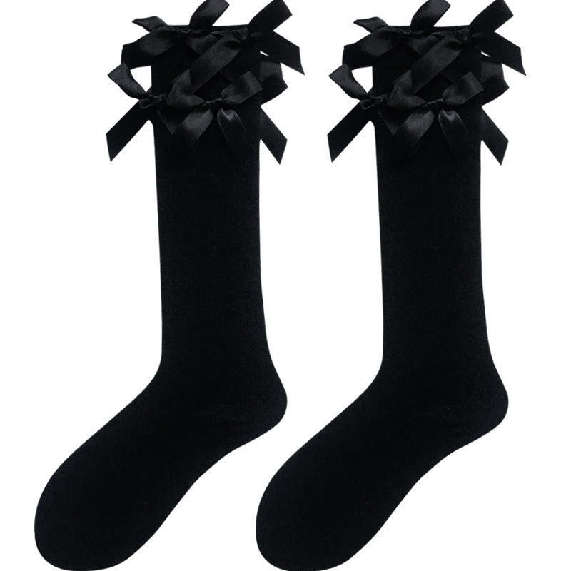 LolitaFetch Essentials Multiple Bow Velvet Crew Socks - image 5
