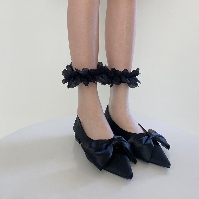 LolitaFetch Essentials Petal Edge Lace Mesh Sheer Ankle Socks - image 6