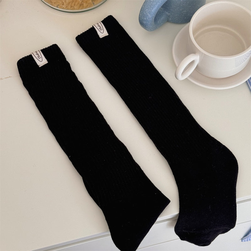 LolitaFetch Essentials Pink White Bow Fleece-Lined Slouch Socks - image 13