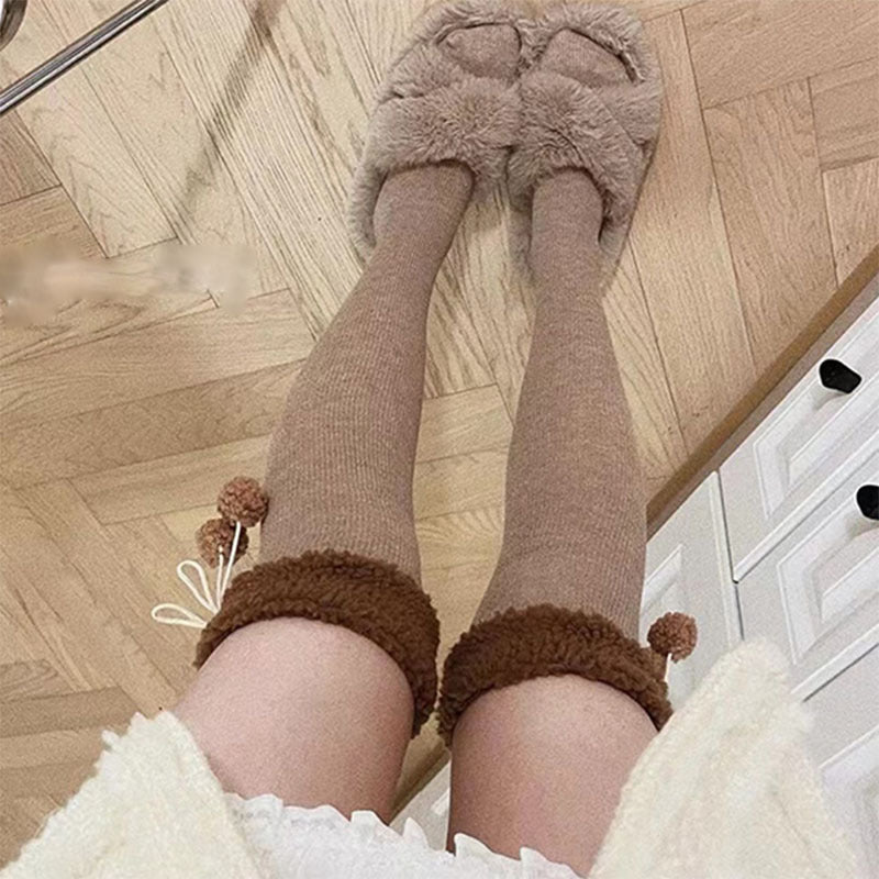 LolitaFetch Essentials Plush Pom Pom Over-the-Knee Socks - image 11