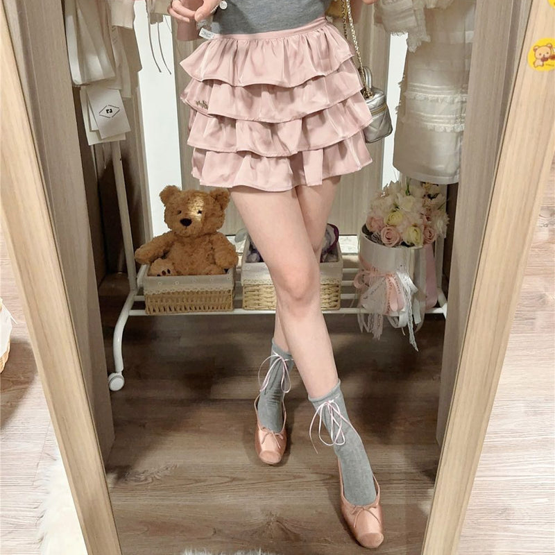 LolitaFetch Essentials Ribbon Bow Lace-Up Hollow-Out Crew Socks - image 3