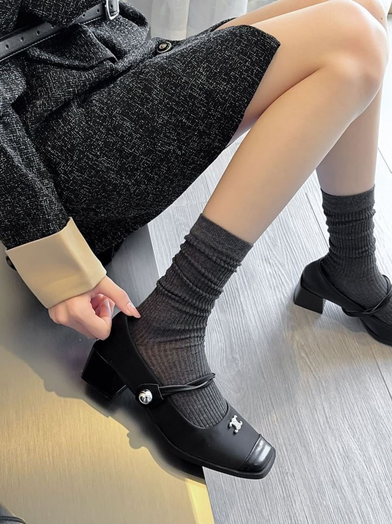 LolitaFetch Essentials Ribbon Bow Lace-Up Hollow-Out Crew Socks - image 16