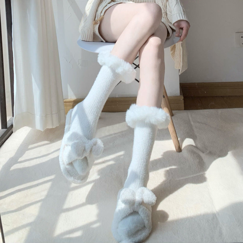 LolitaFetch Essentials Ruffle Plush Fleece-Lined Sleep Socks - image 3