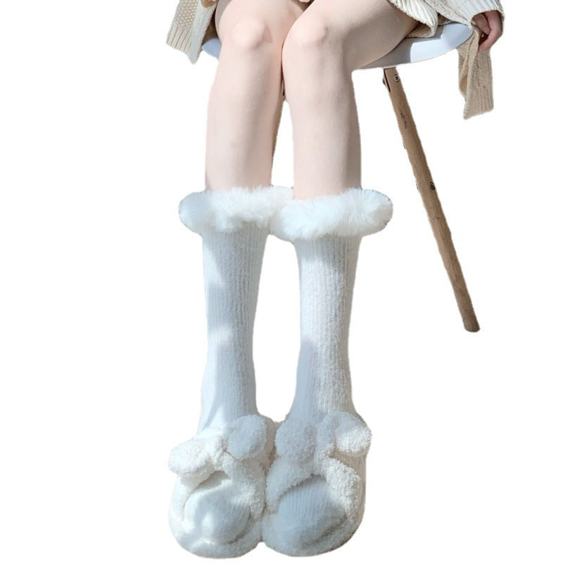 LolitaFetch Essentials Ruffle Plush Fleece-Lined Sleep Socks - image 5
