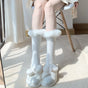 White Fringed Calf / One Size