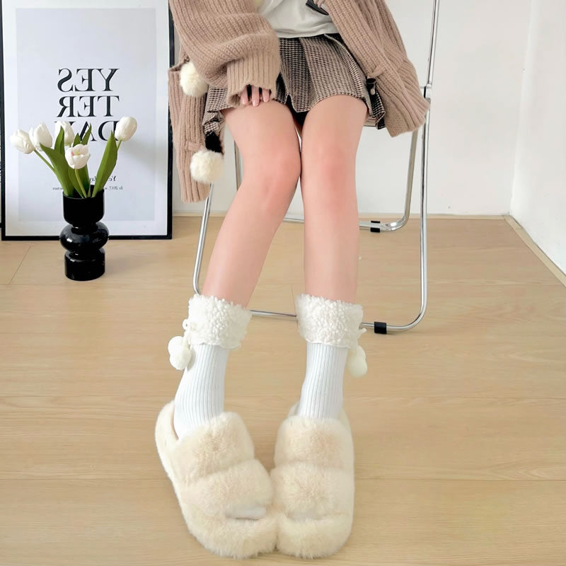 LolitaFetch Essentials Ruffle Plush Fleece-Lined Sleep Socks - image 22