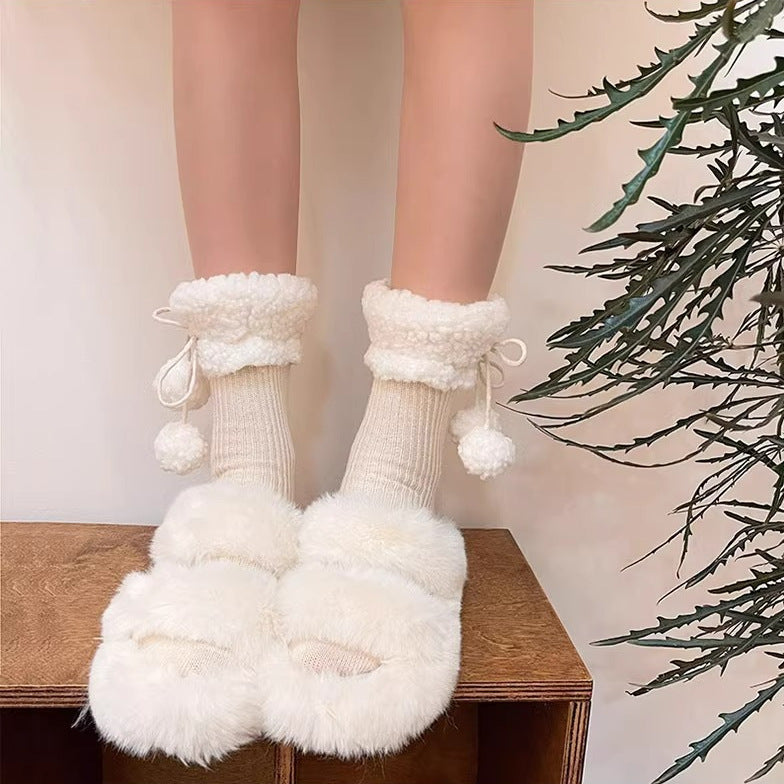 LolitaFetch Essentials Ruffle Plush Fleece-Lined Sleep Socks - image 23