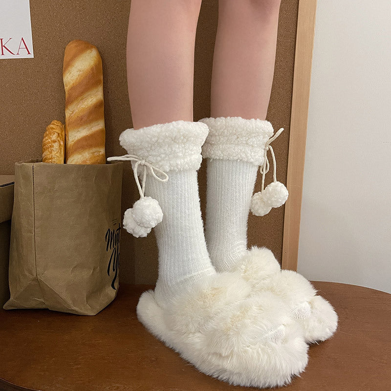 LolitaFetch Essentials Ruffle Plush Fleece-Lined Sleep Socks - image 24
