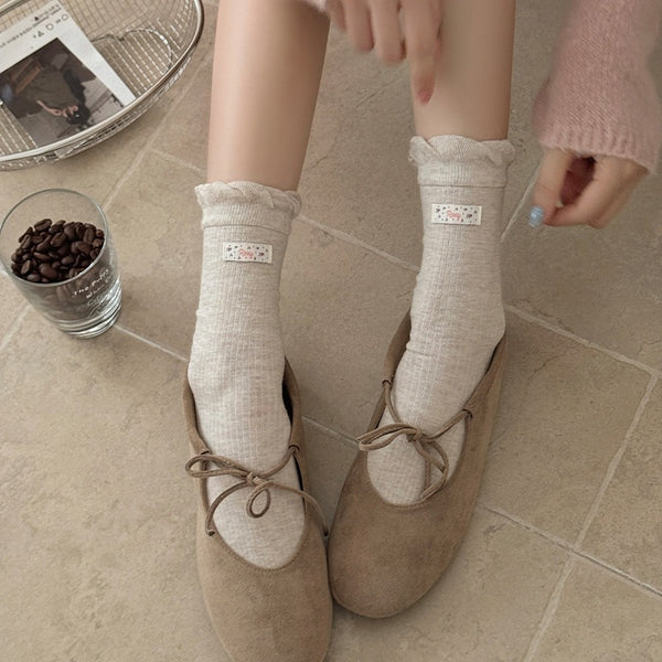 LolitaFetch Essentials Seamless Bow Slouch Crew Socks - image 3