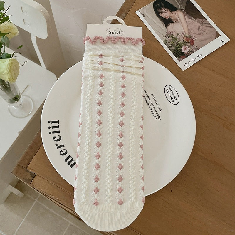 LolitaFetch Essentials Seamless Bow Slouch Crew Socks - image 6