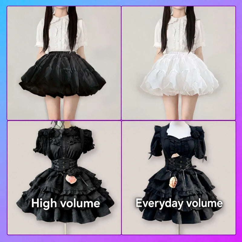 High-volume and everyday-volume Lolita petticoat styling