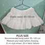 White / Plus Size / Waist 95–120 cm / 35 cm