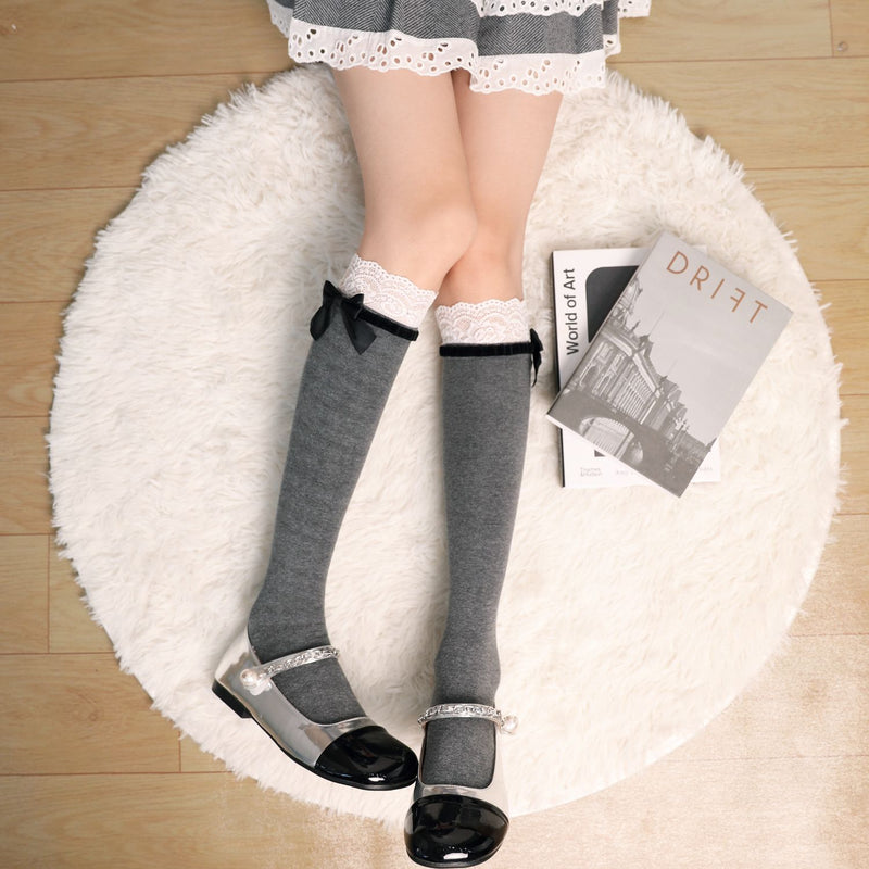 LolitaFetch Essentials Side Bow Lace Trim Cotton Ankle Socks - image 3